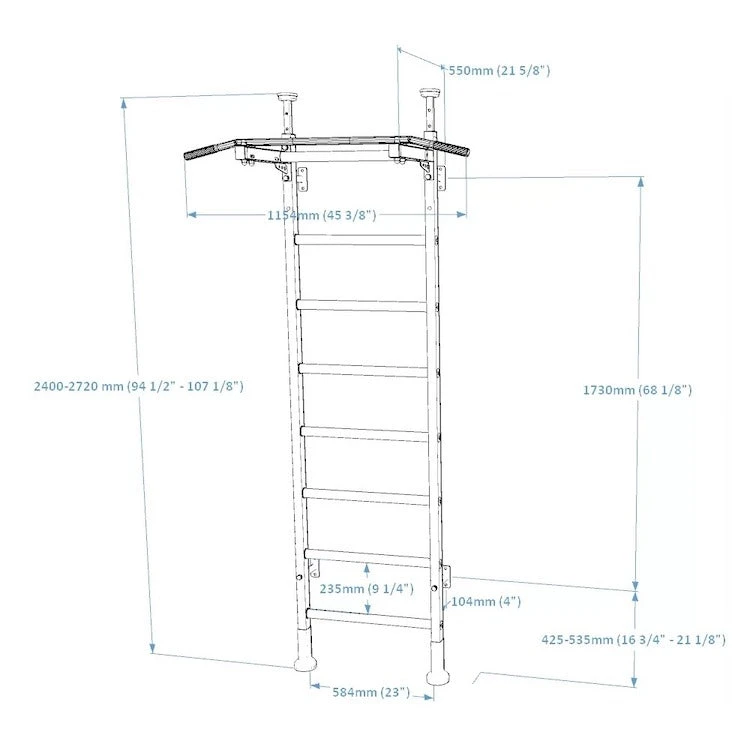 BenchK 521 Wall Bars 5 BenchK 521 Wall Bars - Image 3
