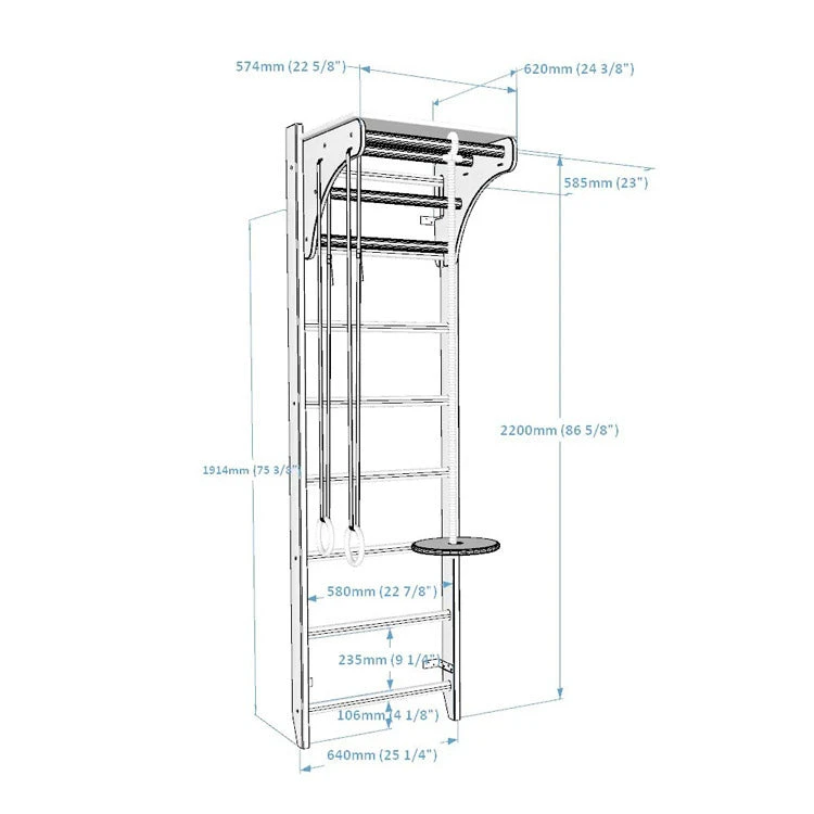 BenchK 112 + A204 Wall Bars 4 BenchK 112 + A204 Wall Bars - Image 2
