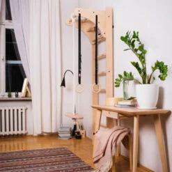 BenchK 111 + A204 Wooden Wall Bars For Kids Room 7 BenchK 111 + A204 Wooden Wall Bars For Kids Room -Fitness Equipment Sales Shop BenchK 111 A204 1