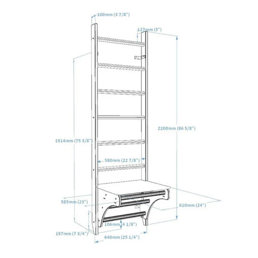 BenchK 112 Wall Bars With Desk - Image 2