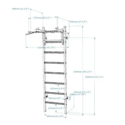 BenchK 231 Wall Bars 7 BenchK 231 Wall Bars -Fitness Equipment Sales Shop BenchK 231 B