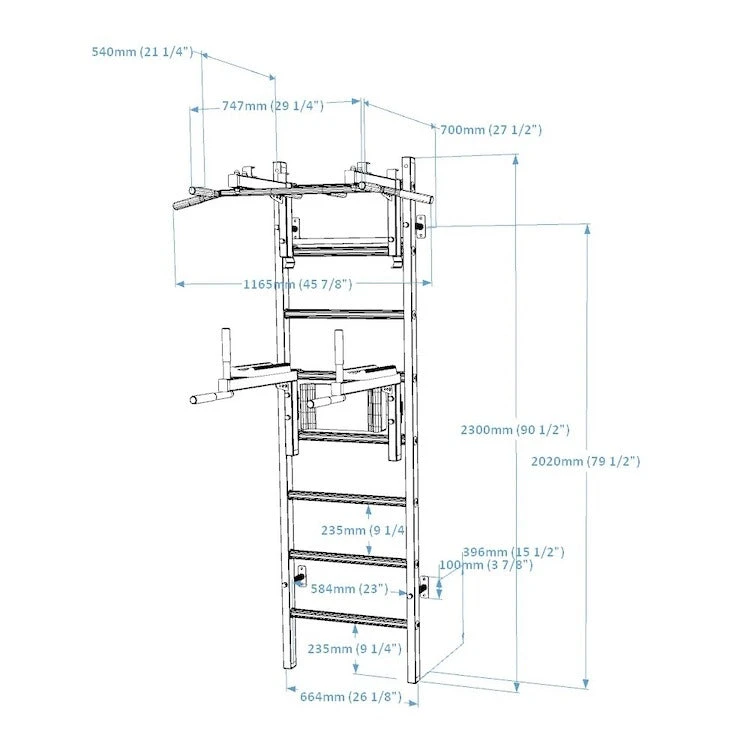 BenchK 232 Wall Bars 5 BenchK 232 Wall Bars - Image 4