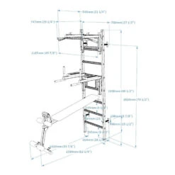 BenchK 233 Wall Bars 9 BenchK 233 Wall Bars -Fitness Equipment Sales Shop BenchK 233B szkic