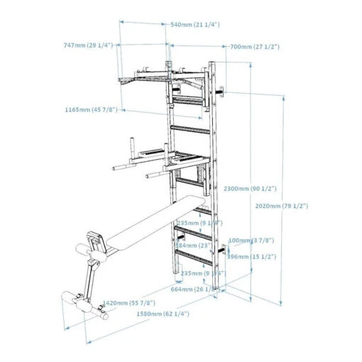 BenchK 233 Wall Bars - Image 4