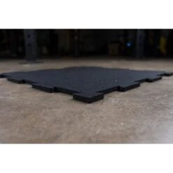 Body Solid Body-Solid Tools Interlocking Rubber Flooring (Black) 11 Body Solid Body-Solid Tools Interlocking Rubber Flooring (Black) -Fitness Equipment Sales Shop Body SolidToolsInterlockingRubberFlooring Black TopSideView