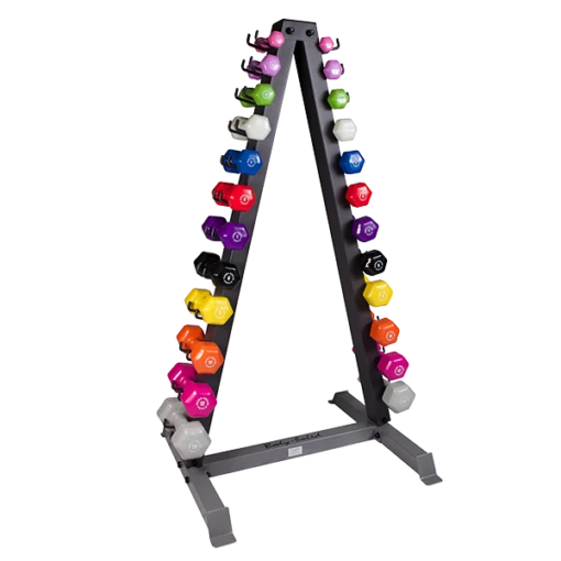 Body Solid 12 Pair Vinyl, Neoprene Rack - Image 2