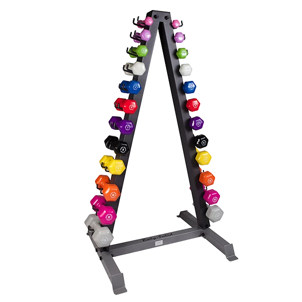 Body Solid 12 Pair Vinyl, Neoprene Rack 4 Body Solid 12 Pair Vinyl, Neoprene Rack - Image 2