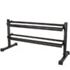York Barbell 2 Tier Dumbbell Stand 1 York Barbell 2 Tier Dumbbell Stand -Fitness Equipment Sales Shop YorkBarbell2TierDumbbellStand3DView