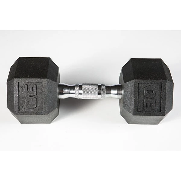 York Barbell 5-50lb Premium PVC Hex Dumbbell Set - Chrome Ergo Handle 9 York Barbell 5-50lb Premium PVC Hex Dumbbell Set - Chrome Ergo Handle - Image 7