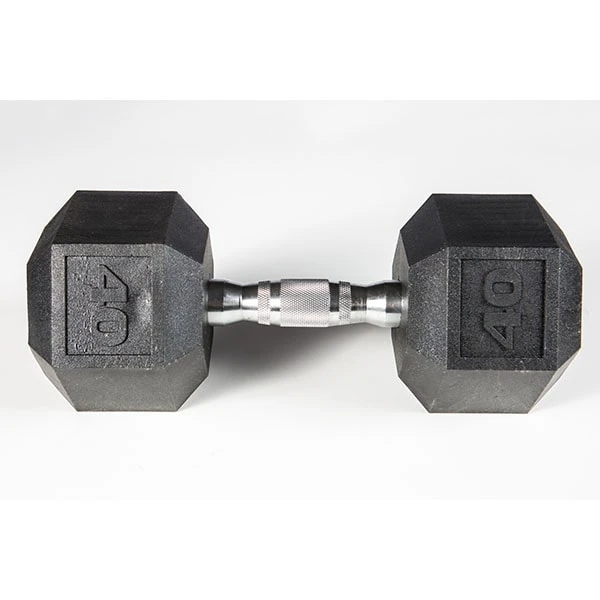 York Barbell 5-50lb Premium PVC Hex Dumbbell Set - Chrome Ergo Handle 11 York Barbell 5-50lb Premium PVC Hex Dumbbell Set - Chrome Ergo Handle - Image 9