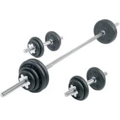 Fitness Equipment Sales Shop 21 York Barbell Contour Cast Iron Spinlock Dumbbell / Barbell Set