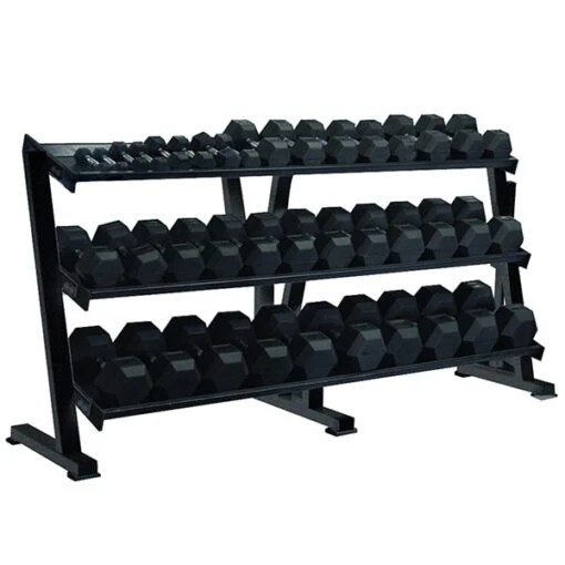 York Barbell Hex Professional Tray Dumbbell Rack - Image 2